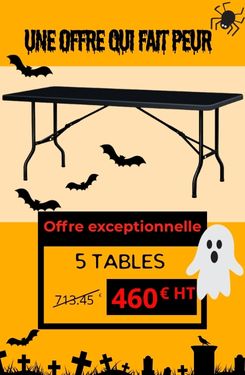 Table polypro à prix effrayant
